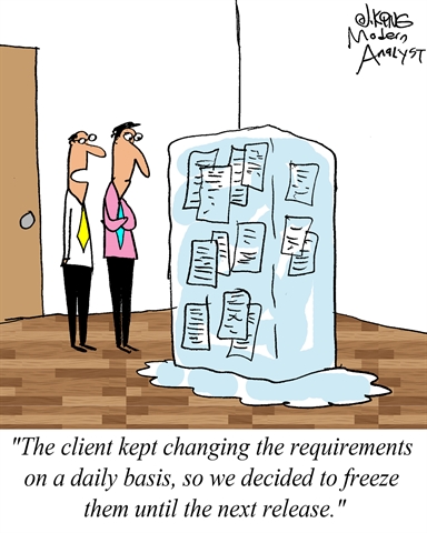 Humor - Cartoon: When Requirements Keep Changing...